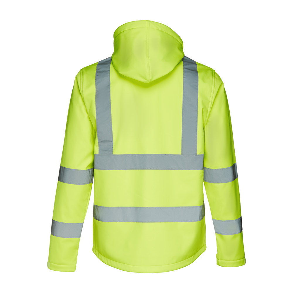 Hi Visibility Softshell Jacket with Hood