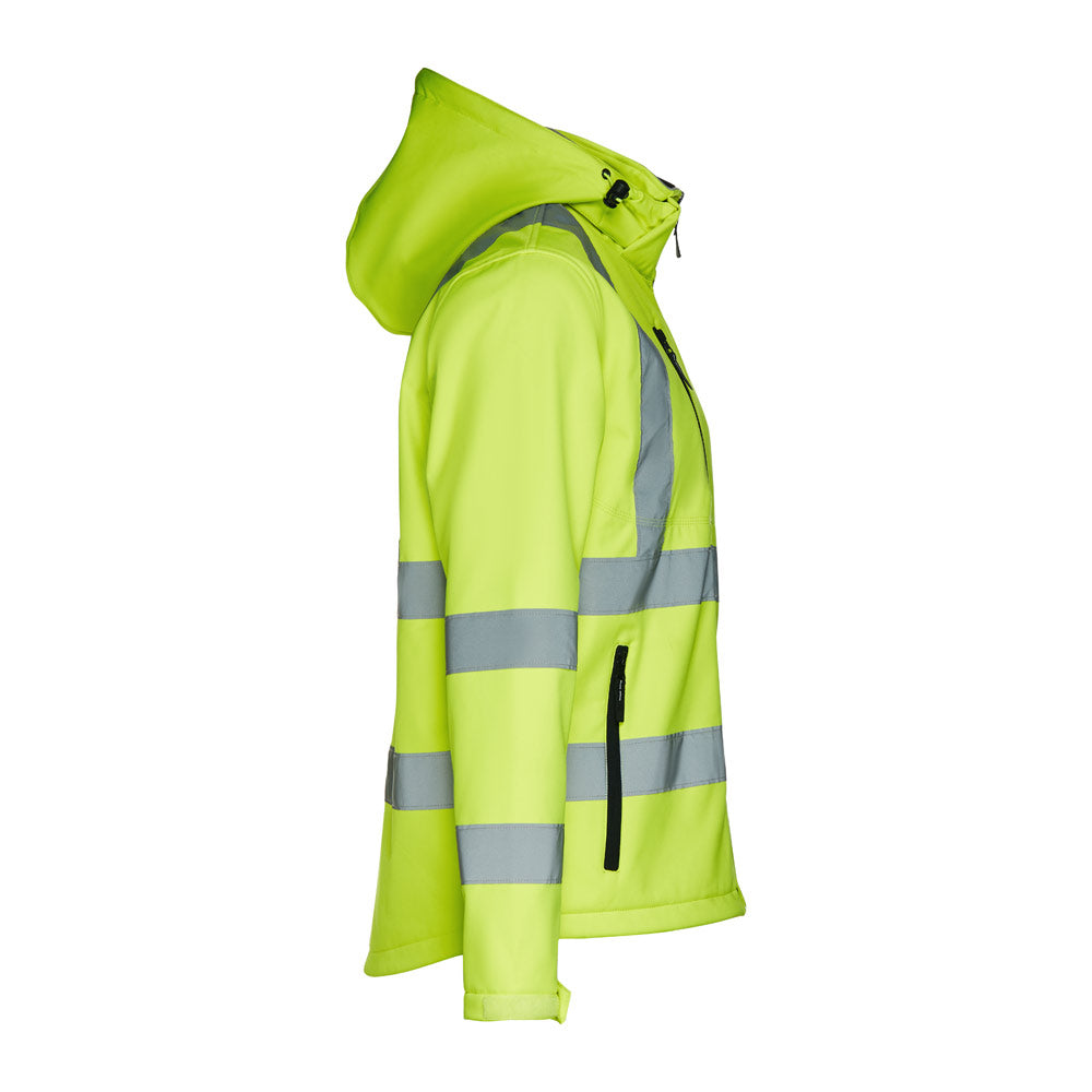 Hi Visibility Softshell Jacket with Hood