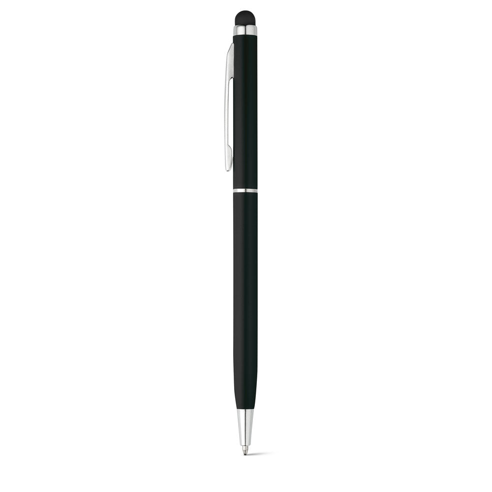 ZOE. Aluminium ball pen with twist mechanism and touch tip