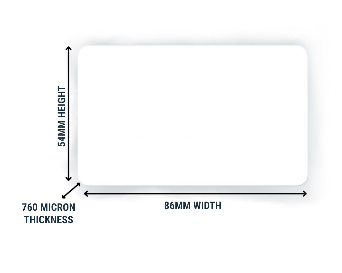 White Self-Adhesive 320-Micron Plastic Cards