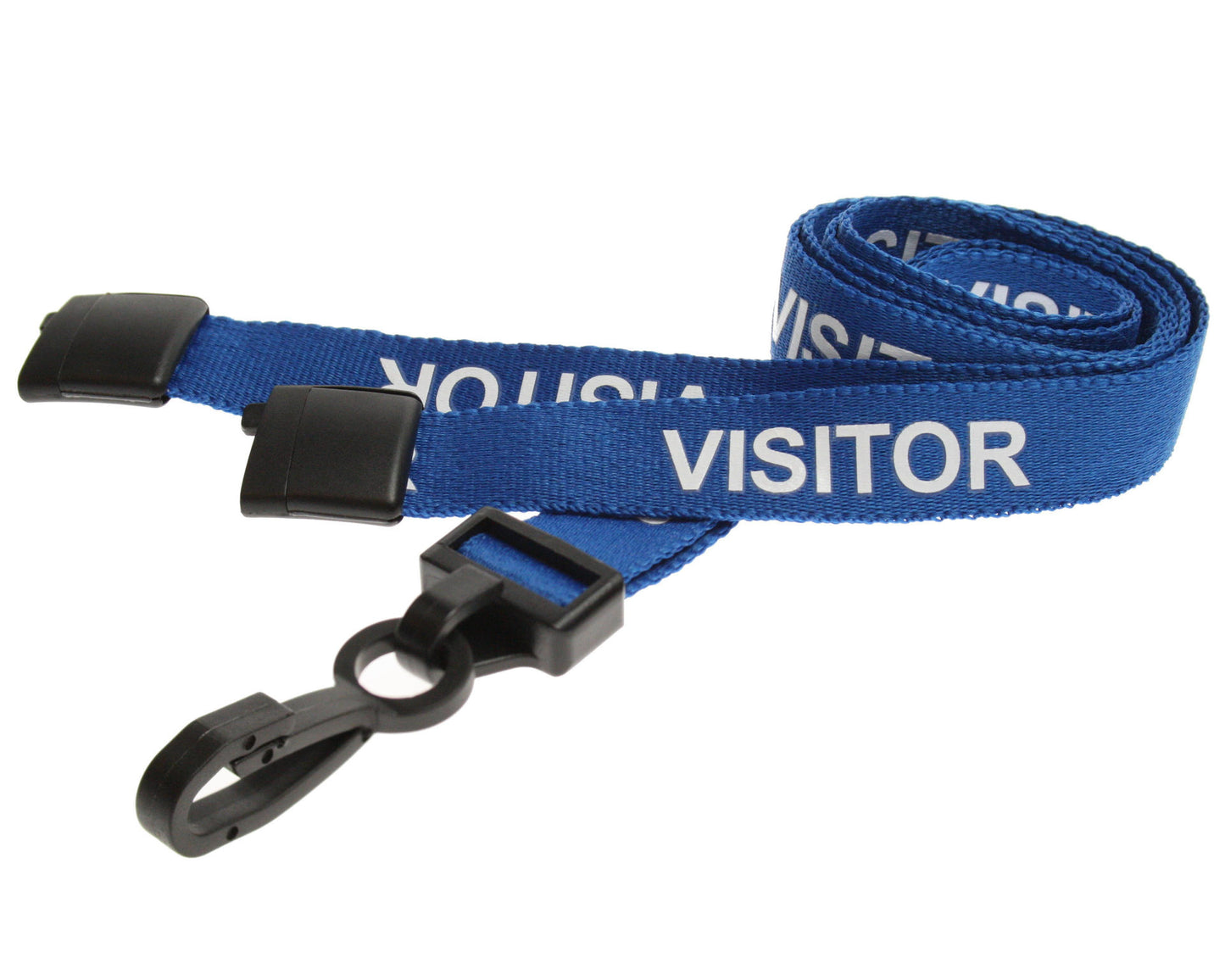 VISITOR Lanyards with Plastic J Clip