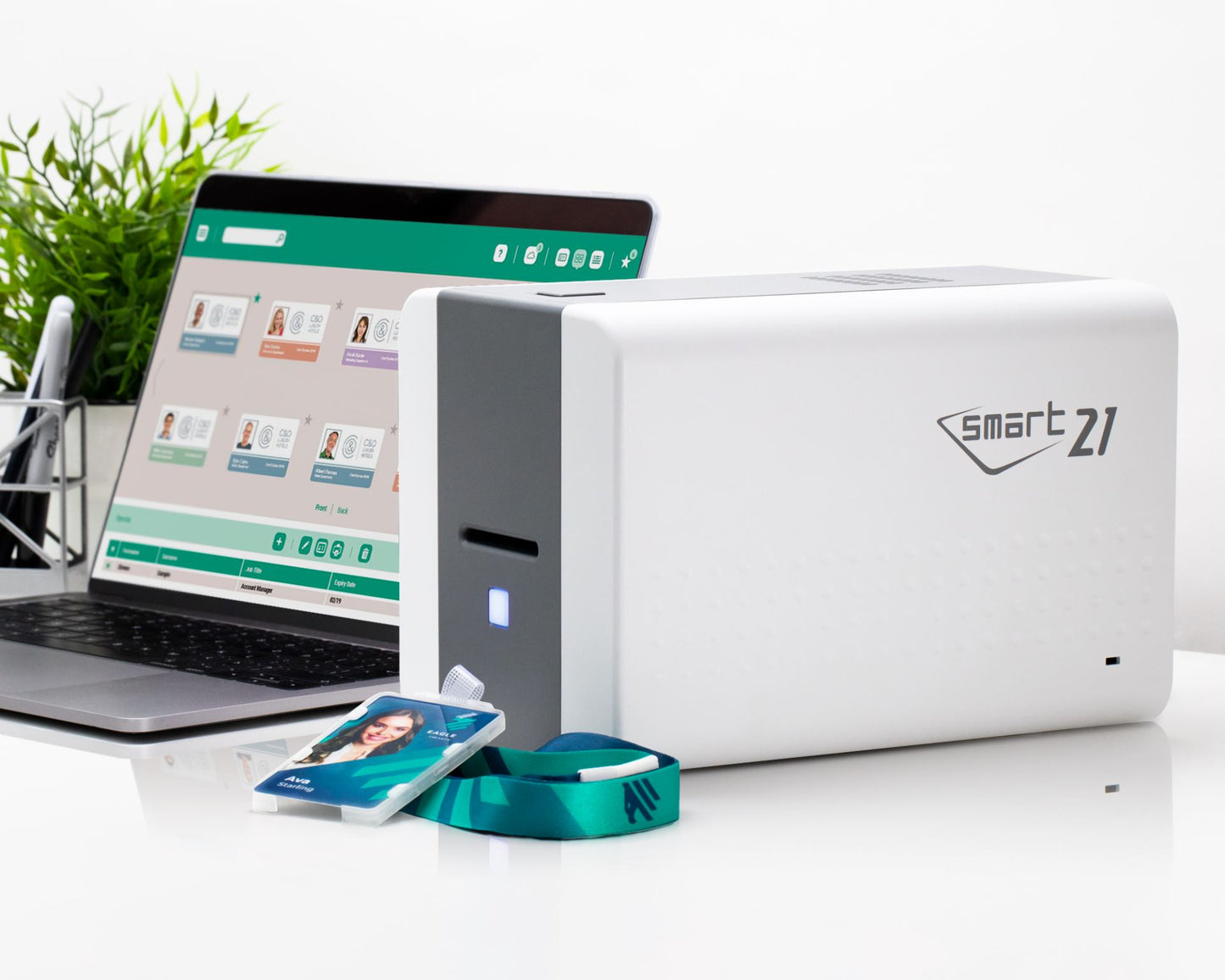 IDP Smart 21 Pro ID Card Printer Bundle (Single-Sided)