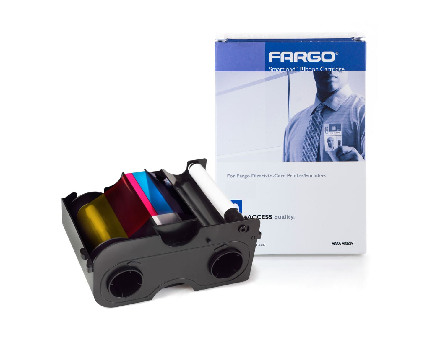 Fargo DTC1250/1000 YMCKO Colour Ribbon with Cleaning Roller, 045000 (250 Prints)