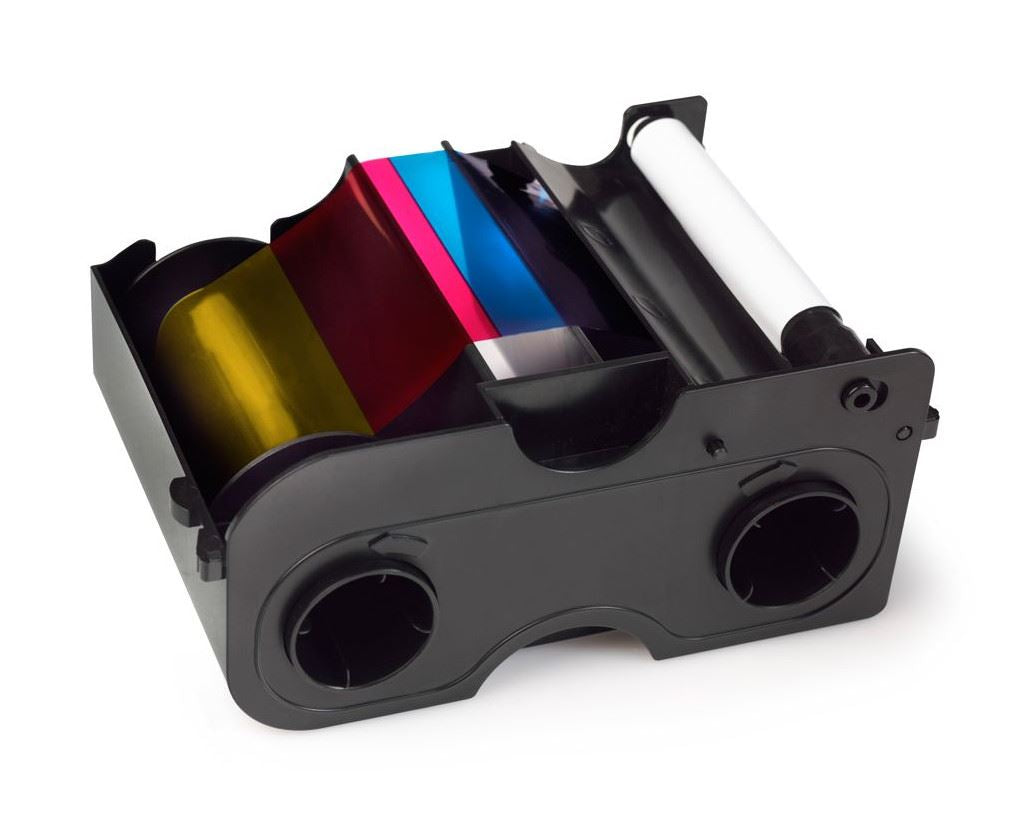 Fargo DTC1250/1000 YMCKO Colour Ribbon with Cleaning Roller, 045000 (250 Prints)