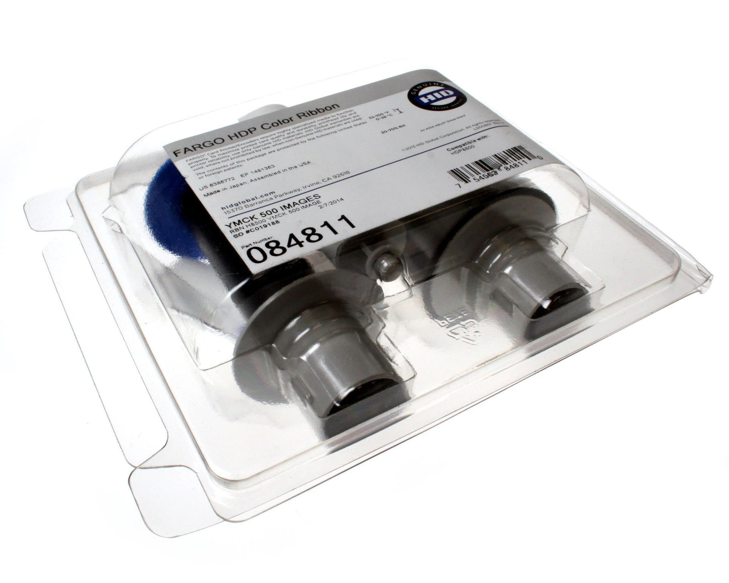 Fargo HDP8500 YMCK Full Colour Ribbon with Black Resin Panel 500 Images, 084811 (500 images)
