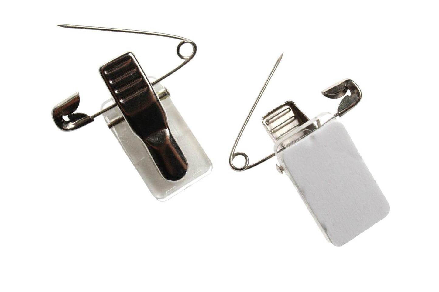 Metal Crocodile ID Card Clip with Pin & Self-Adhesive Pad - HH014