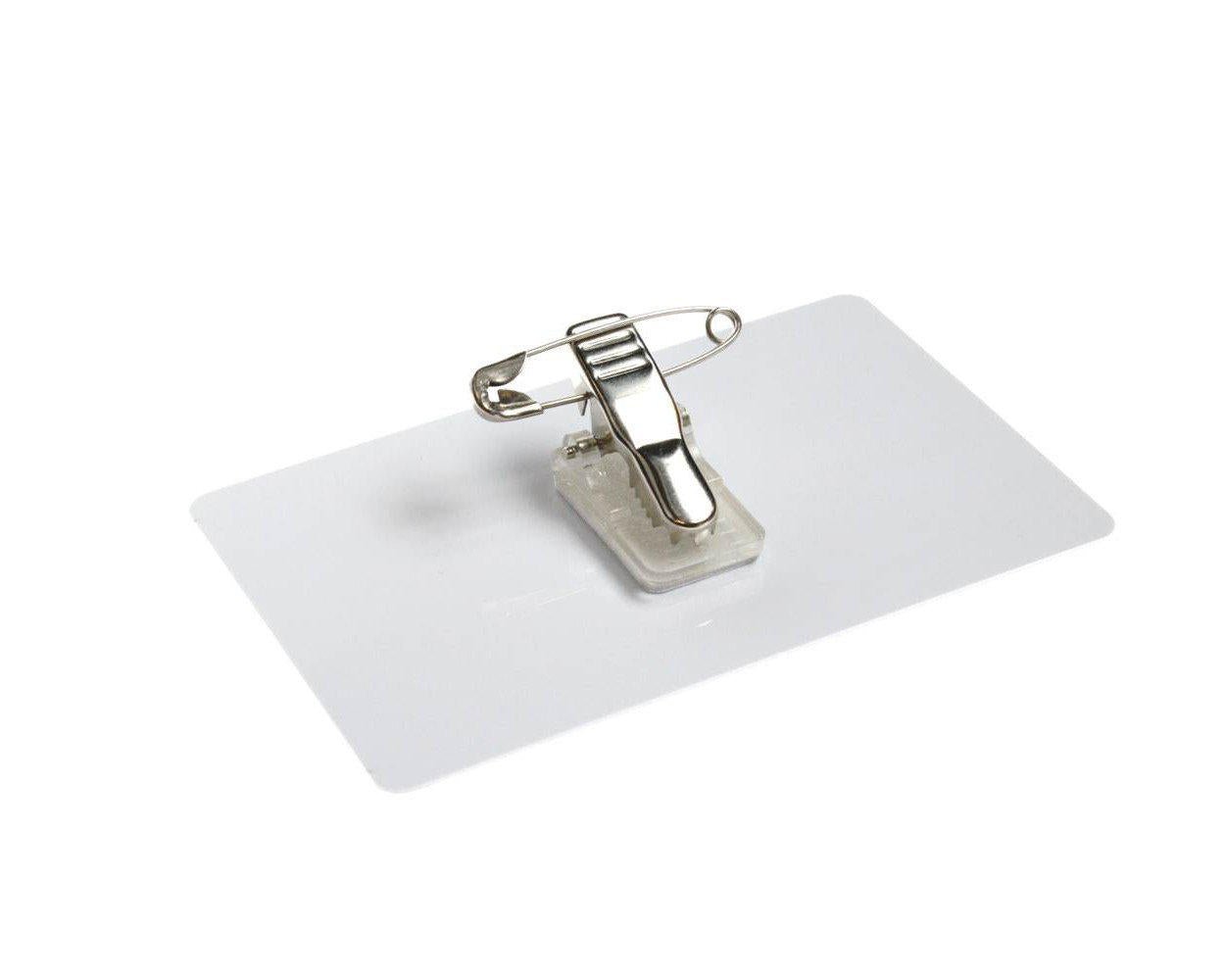 Metal Crocodile ID Card Clip with Pin & Self-Adhesive Pad - HH014