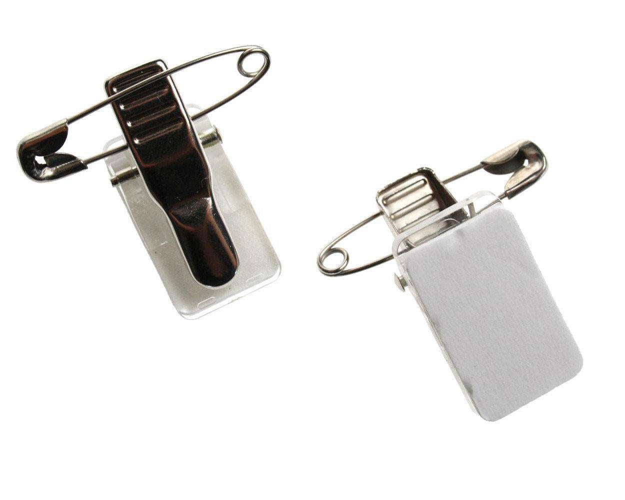 Metal Crocodile ID Card Clip with Pin & Self-Adhesive Pad - HH014