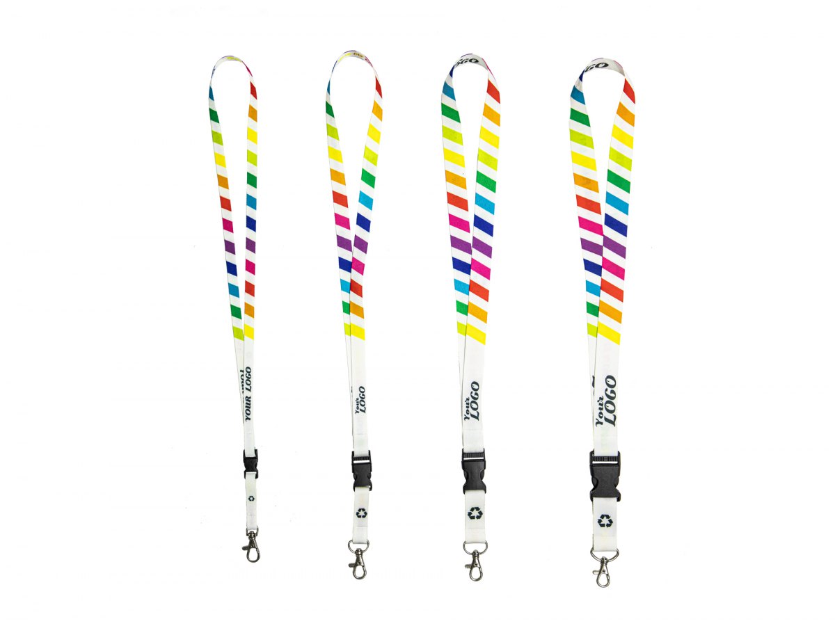 Full Colour ECO RPET Braid Lanyard- Recycled