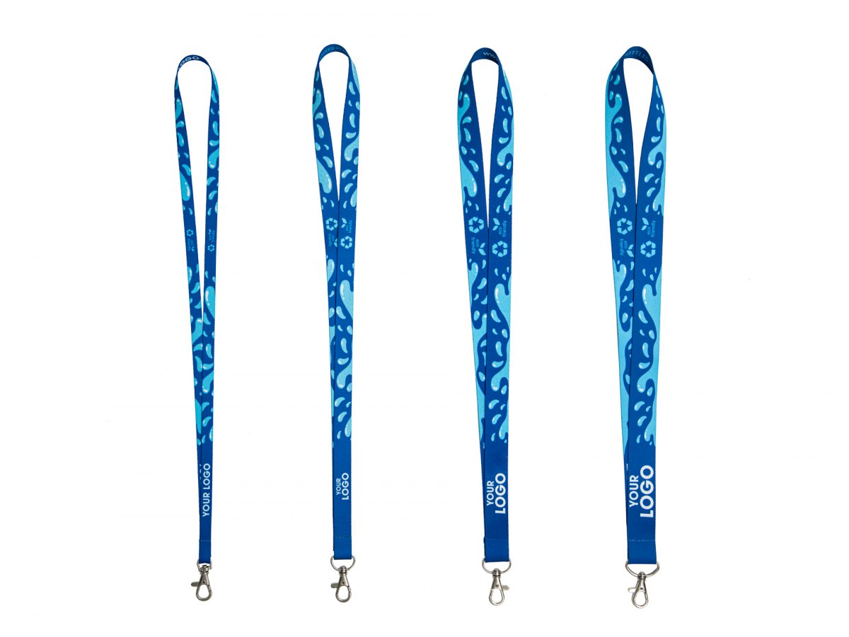 Full Colour ECO RPET Braid Lanyard- Recycled