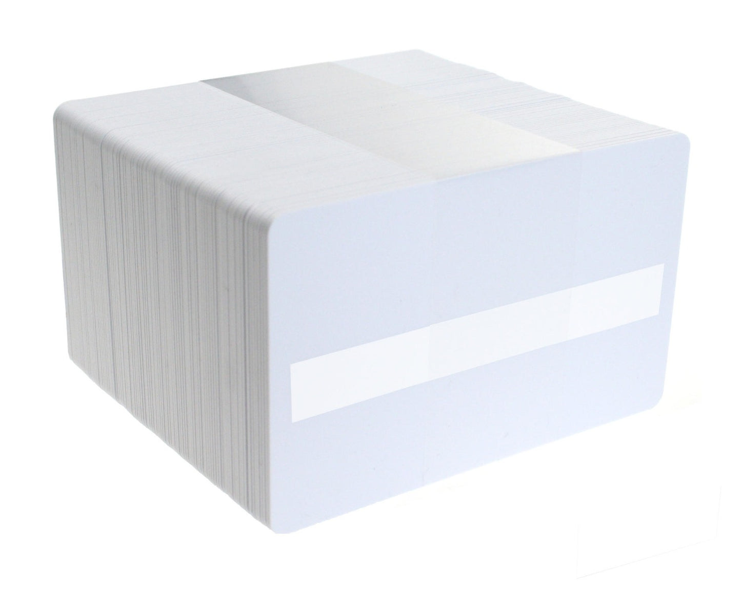 White Plastic Cards with Signature Strip - F035