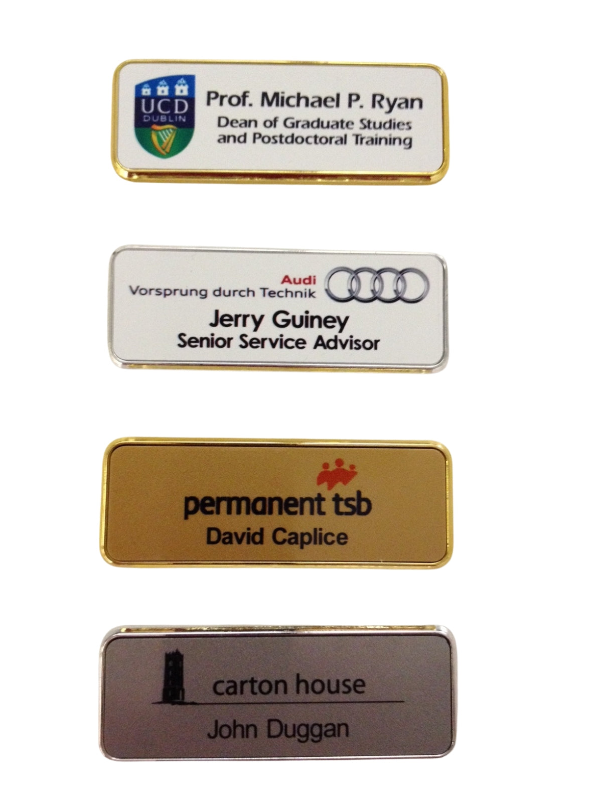 Name Tags with Metal Frame