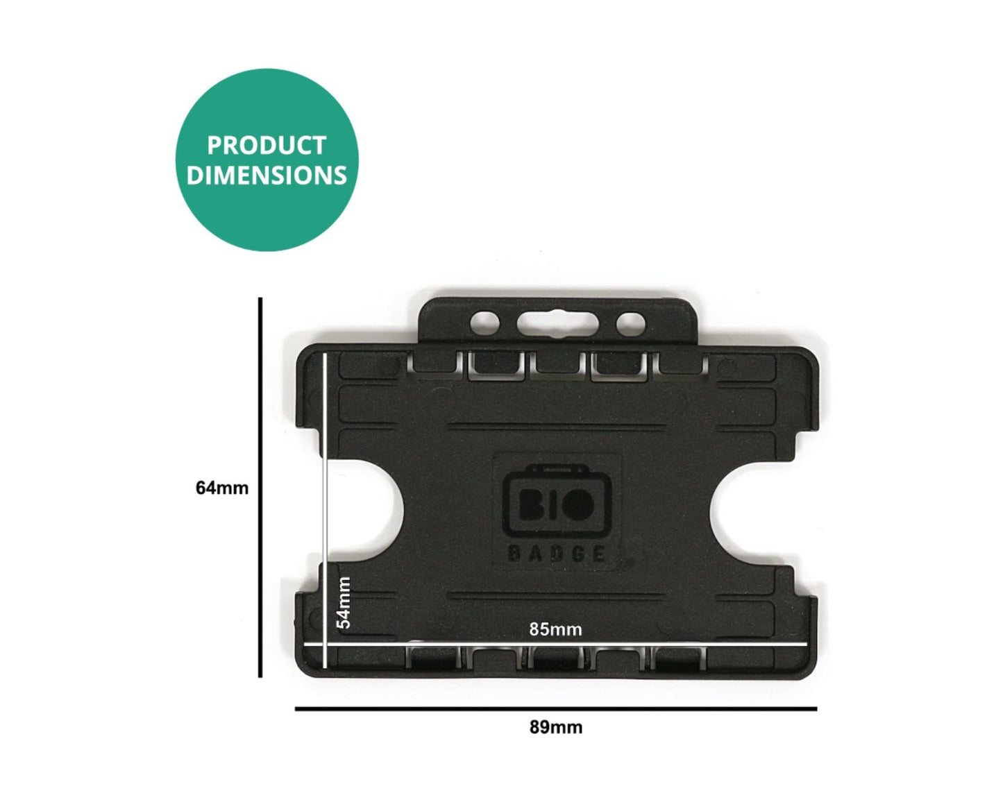 BLACK DUAL SIDED HOLDER LANDSCAPE - HH135