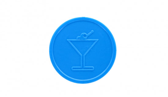 BLUE MARTINI GLASS TOKEN- T1004