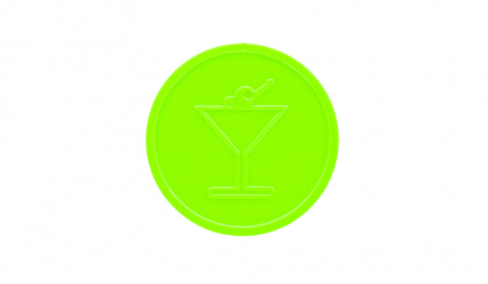 LIME MARTINI GLASS TOKEN-29MM (500 Pieces)