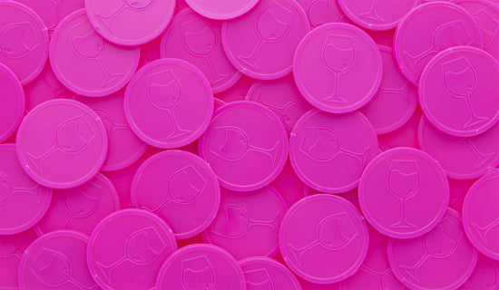 PINK WINE GLASS TOKEN - T1008