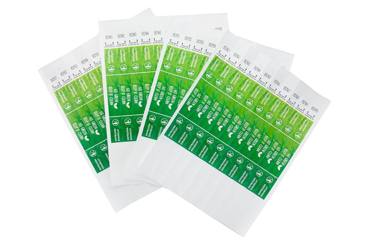 LITTER FREE -ECO TYVEK WRISTBANDS