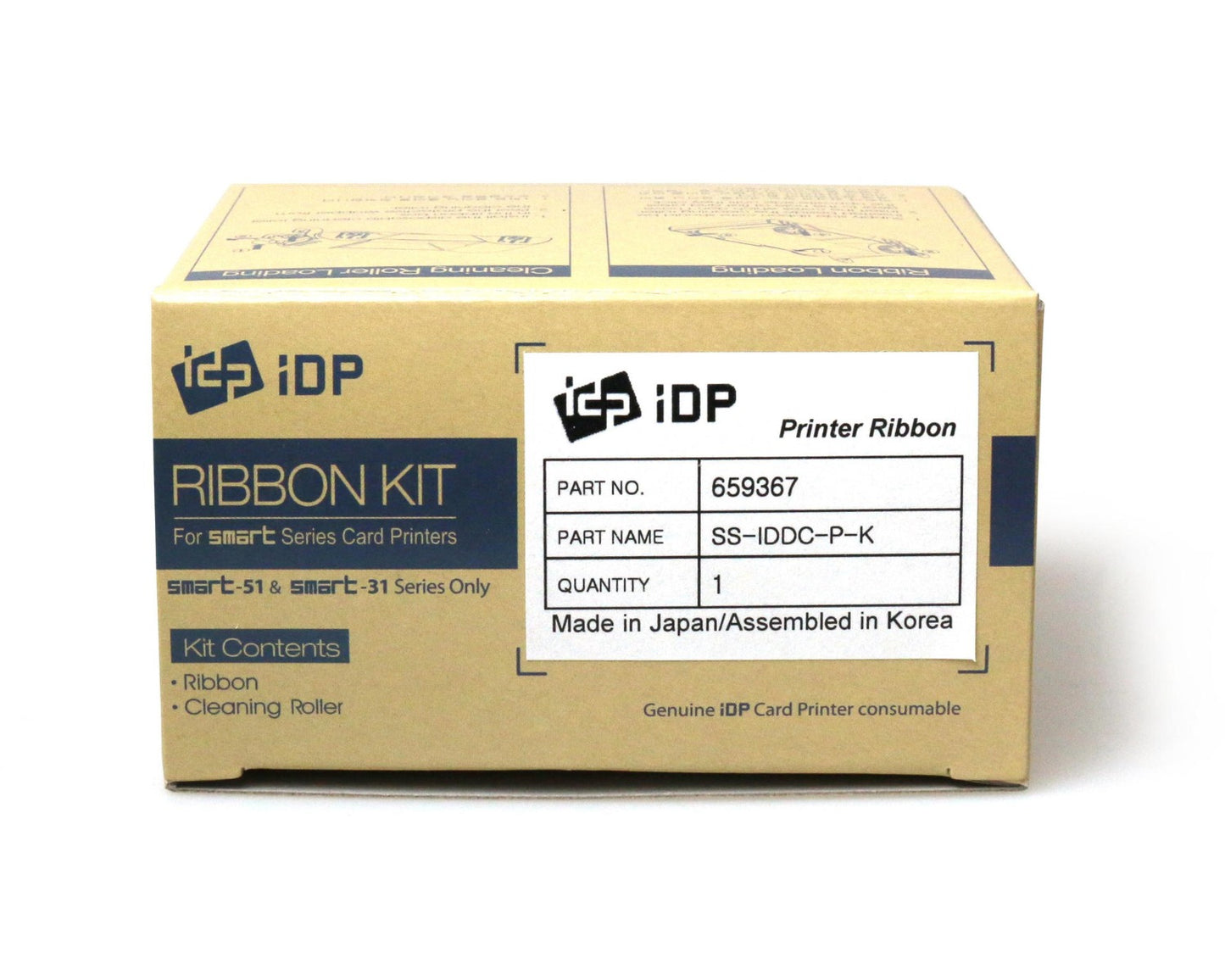 Smart 51 & 31 Monochrome Black Ribbon with Cleaning Roller (1200 Prints)