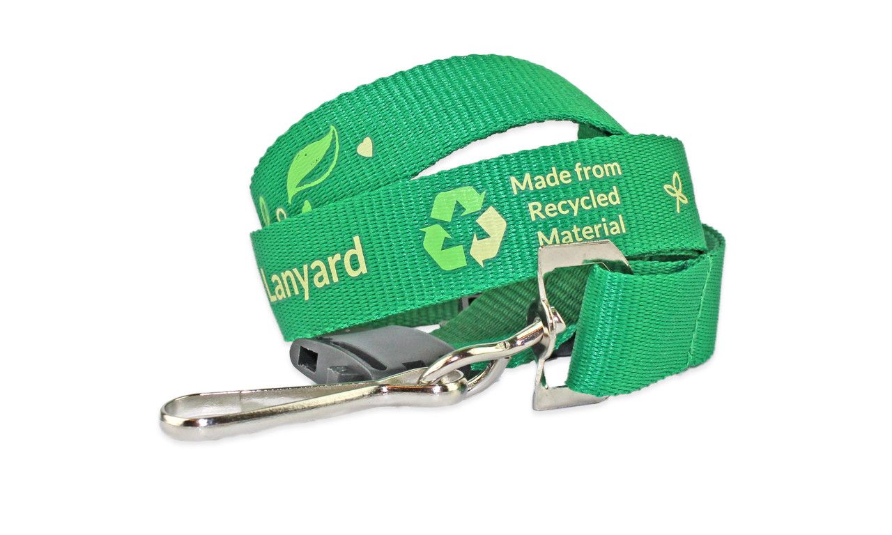 1 to 2 Colour ECO RPET Braid Lanyards