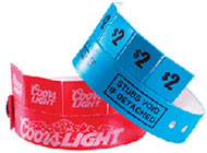 TABBED VINYL WRISTBANDS - SINGLE COLOUR PRINT