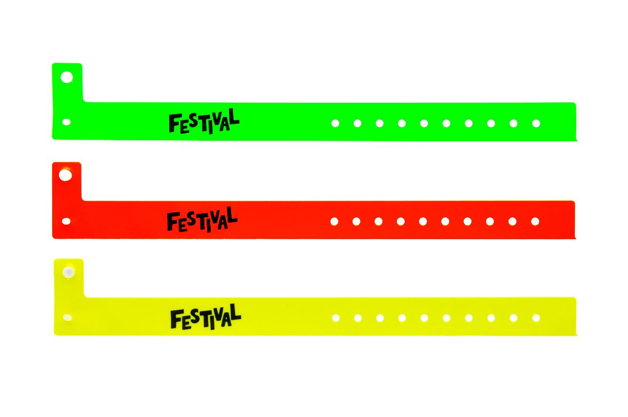 19mm VINYL WRISTBANDS - SINGLE COLOUR