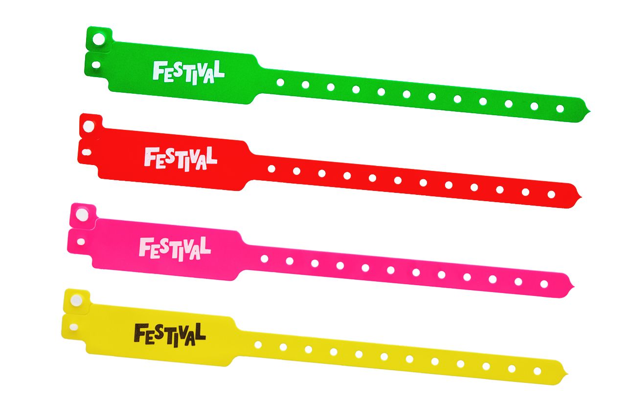 25mm VINYL WRISTBANDS - SINGLE COLOUR PRINT